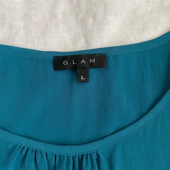 Teal Cold Shoulder Mini Dress - Picture 2 of 3